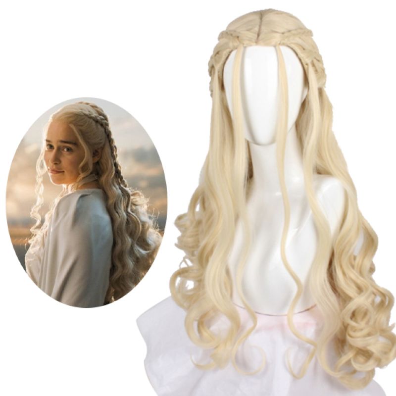 Game of Thrones Daenerys Targaryen Cosplay Wig Light Golden