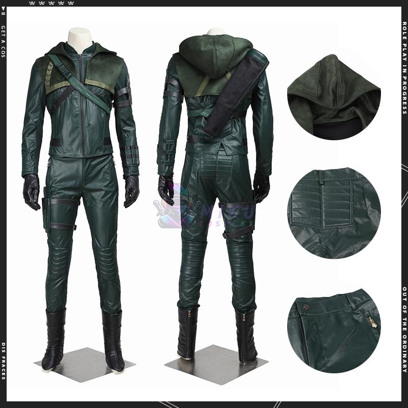 Green Arrow Suit Season 3 Oliver Cosplay Costume