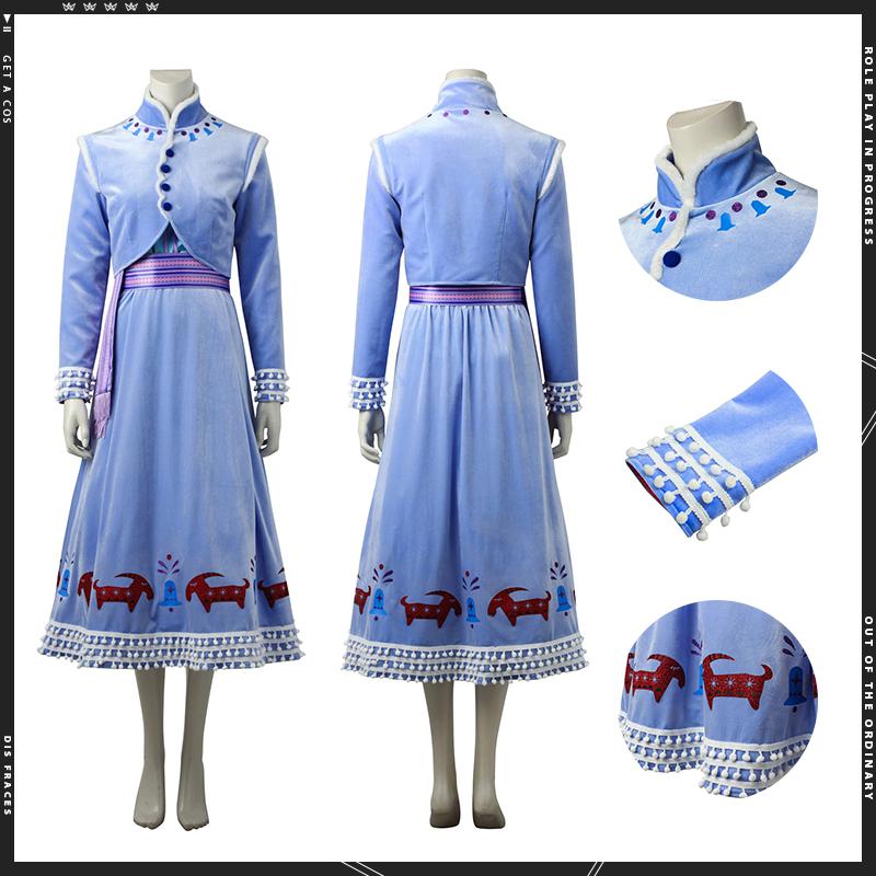 Olaf's Frozen Adventure Anna Princess Cpsplay Costumes