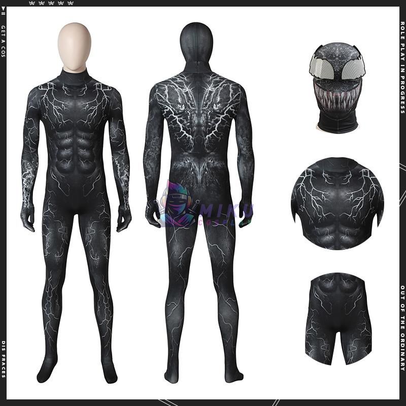 Venom Costume Adult Eddie Block Spandex Jumpsuit