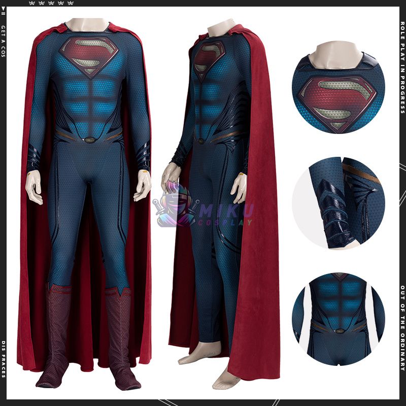 Man of Steel Superman Costume For Adults Clark Kent Cosplay High End