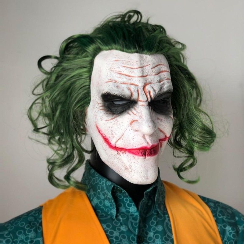 Dark Knight Batman heath ledger Joker Mask Latex Face Mask White