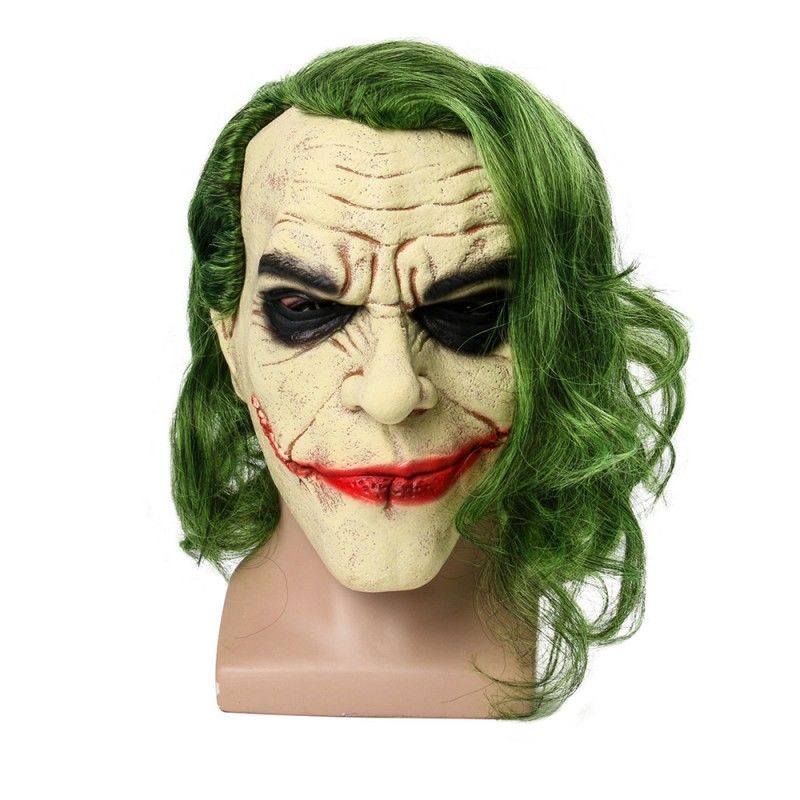 Dark Knight Batman Heath Ledger Joker Mask Latex Face Mask Yellow