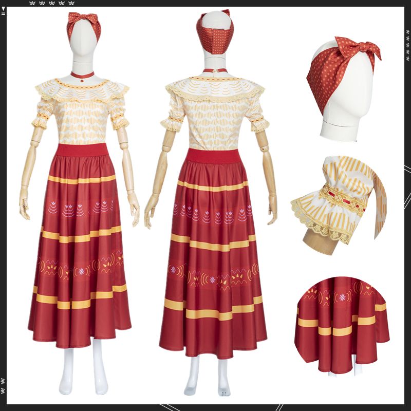 Adult Encanto Costume Dolores Madrigal Costume With Accessories