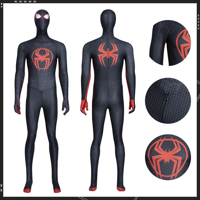 Miles Morales SpiderMan Suit Across The Spider Verse Spiderman Costume Adult