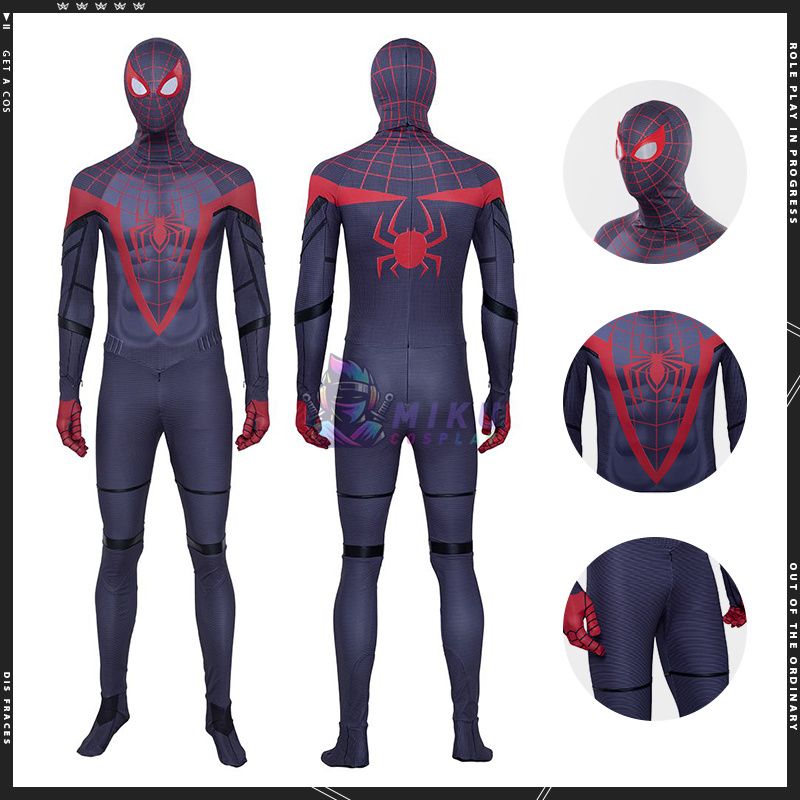 Adult Spider Man Miles Morales Cosplay Costumes